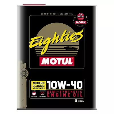 Motul Classic Eighties 10W40 Semi Synthetic Motor Oil 2 Liter 10W-40 110619 • $22.95