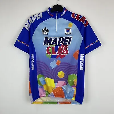 Vintage Mapei Clas 1994 Cycling Team  Jersey Biking Shirt Race Fit Size L-XL • $25