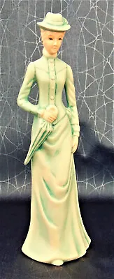 Victorian Lladro Style  Figurine Lady With Umbrella  Porcelain 9 1/8  Tall • $15