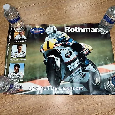 Rare Vintage Rotherham’s Racing Super Motor Bikes 1989 Poster Honda Lawson • £4.99