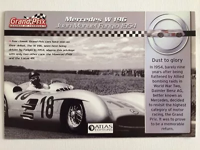 1954 Juan Manuel Fangio Mercedes W196 RBA ATLAS EDITION A5 PAPER BOOKLET • £5