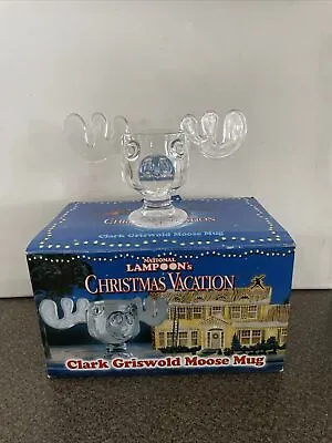 National Lampoons Christmas Vacation Clark Griswold Official Moose Mug Glass NIB • $29.25