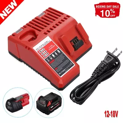 Rapid Charger For Milwaukee 12V-18V Lithium Ion Battery 12-18C 48-59-1812 NEW • $21.50