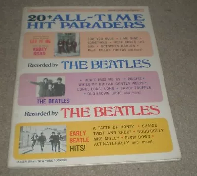 THE BEATLES 20+ All Time Hit Paraders Piano/Vocal/Guitar VINTAGE SONGBOOK RARE • $21