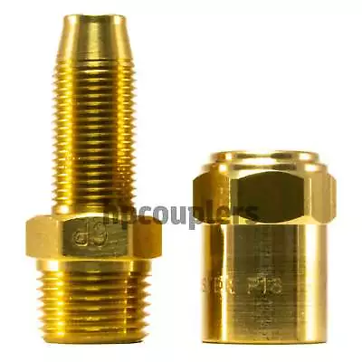 Reusable Hose Barb  - 1/2  NPT - 1/2  ID X 13/16  OD Hose - Air Hose Fittings • $11.54