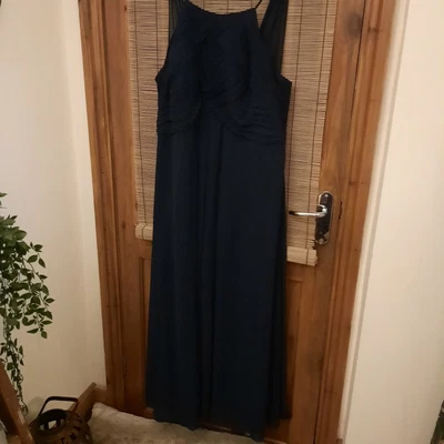 £35 • Buy Navy Floor Length Formal Gown Size UK 18