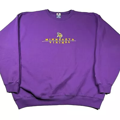 Vintage 90’s Minnesota Vikings NFL Champion Embroidered Sweatshirt Sz XL • $29.99