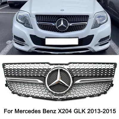 Black Dia-monds Grille For Mercedes Benz X204 2013-2015 GLK300 GLK350 W/Logo • $81.30