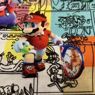 Super Mario Bros. Fabric Sheeting Cartoon Pattern Cotton 110x100cm/43.3x39.37  • $63.40