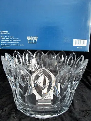 Mikasa Elite Collection Crystal Clear Crown Shape Large Bowl In Box Made France • $49
