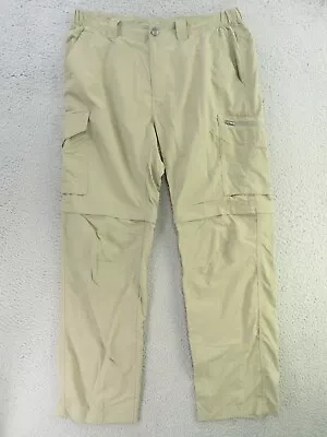 Campmor Pants Mens 34x30 Khaki Brown Convertible Hiking Nylon • $22.95