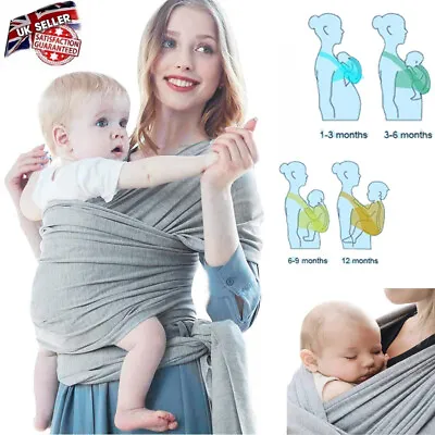 Baby Wrap Baby Carrier Sling Adjustable Breastfeeding Cover Infant Carrier Sling • £12.99