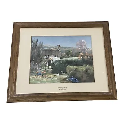 Hideaway Cottage By Marty Bell Wood Framed Signed Art 8x10” COA 1296/2400 1989 • $90