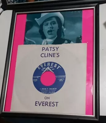 Patsy Cline Framed Photo/45 Record • $9.99