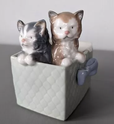 Nao Lladro Figurine Two Cats In A Box • £10