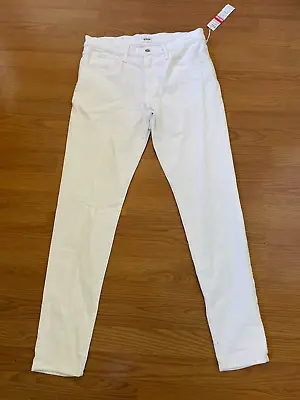 Hudson Zane Skinny White Jean Mens Size 34 X 32 White New • $39.99