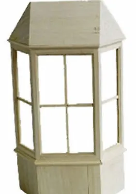 Dolls House Bay Window Natural Finish Wooden Georgian Tumdee 1:12 Scale DIY 128 • £8.99