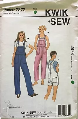 Sewing Pattern By Kwik Sew No. 2873 Misses Overalls Sizes XS To XL • $7.50