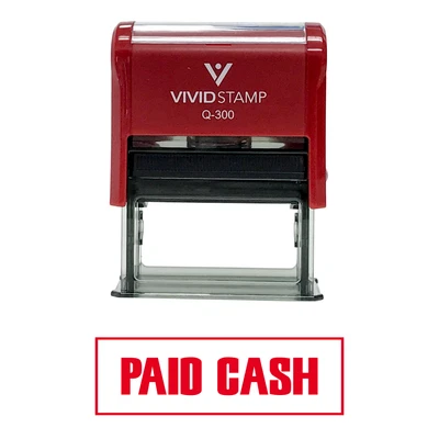$9.99 • Buy Paid Cash Self-Inking Office Rubber Stamp (Red) - Large