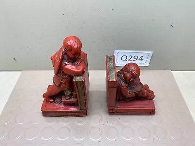 Vintage Oriental Bookends Chinese Boy & Girl Pair Set • $16.22