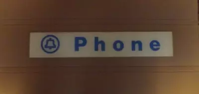 Vintage 1980 Bell System Public Telephone Sign Blue & White 24 1/2 X 4 5/8 • $80