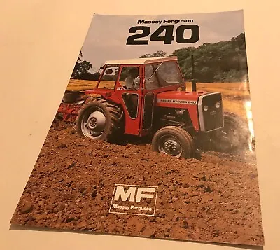 Massey Ferguson MF 240 Tractor Original 1981 Vintage Sales Brochure • £18