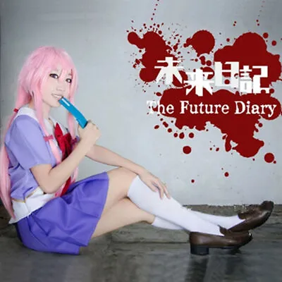 Future Diary Mirai Nikki Yuno Gasai Costume Sailor School Uniform Cosplay Anime • $33.99