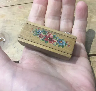 £14.99 • Buy Antique Vintage Miniature Wooden School Pencil Box 5.5cm Pin Keeper? So Cute