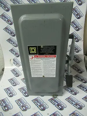 Square D D222N Series F01 60 Amp 240 Volt 1PH 3W Fusible Disconnect  • $20