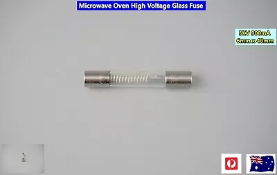 Microwave Oven Spare Parts High Voltage Glass Fuse 5KV 900mA (6mm X 40mm) (A207) • $7.95