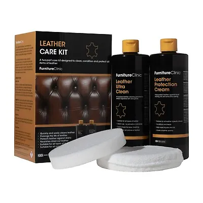 Leather Cleaner Conditioner Kit For Furniture Car Seats Clothing Shoes • £29.95