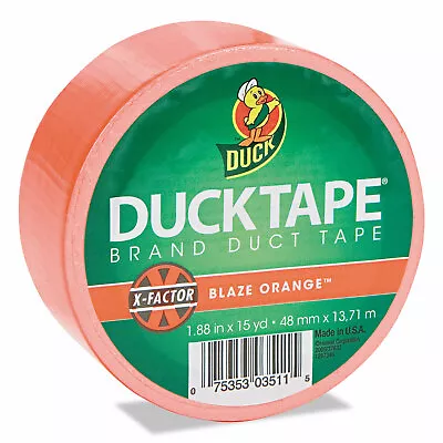 Duck Colored Duct Tape 9 Mil 1.88  X 15 Yds 3  Core Neon Orange 1265019 • $10.54