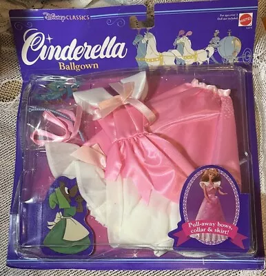 Vintage 1992 Disney Classics Cinderella Ballgown Doll Barbie Mattel 1275 NIP • $100