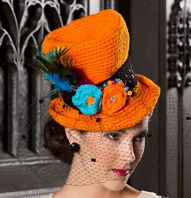 £3.99 • Buy Halloween / Mad Hatter / Steampunk Top Hat Crochet Pattern Freepost