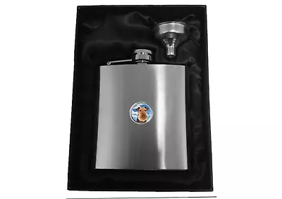 Airedale Terrier   Dog Code37  DOME On A 6oz Hip Flask Gift Personalised  • £17.95