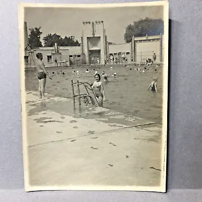 Vintage Found Photo Swimming Riverview Beach Park Pool Pennsville New Jersey • $6