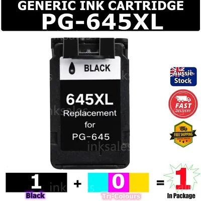1x Generic PG-645XL BLACK Ink For Canon MG3060 2460 TR4560 MX496 TS3160 3360 • $30