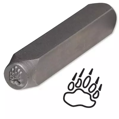 Steel Stamp Punch Tool Design Embellish Metal Plastic Blanks Bear Claw 2 • $11.99