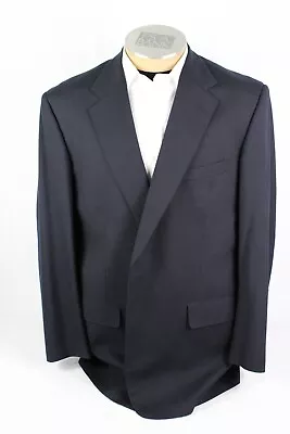 Brooks Brothers Mens Sport Coat 44L Navy Wool 2 Button Single Vent Made In USA • $58.65