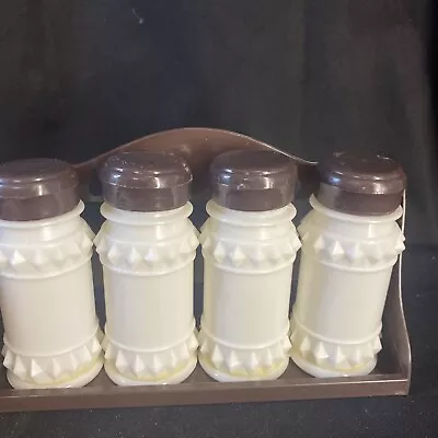 Spice Caddy With Four Apothecary Jars. Vintage • $5.99