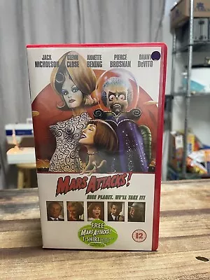 Vintage Mars Attacks Shirt Sci Fi Comedy Movie Film Vhs Video Cassette Tape • $140