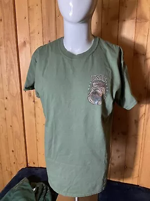 USMC Bull Dog Crossed Swords Semper Fidelis T-Shirt Green • $20
