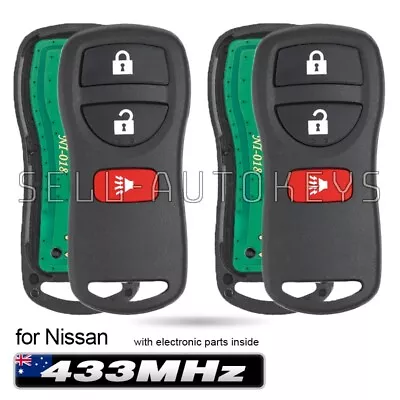 2x For Nissan X-Trail T30 Pathfinder R50 Murano Z5 Tiida Complete Remote Key Fob • $48.69