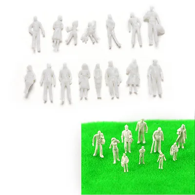 100X/set Scale 1:100 White Model People Unpainted Landscape Models DIY To.ou • $3.07