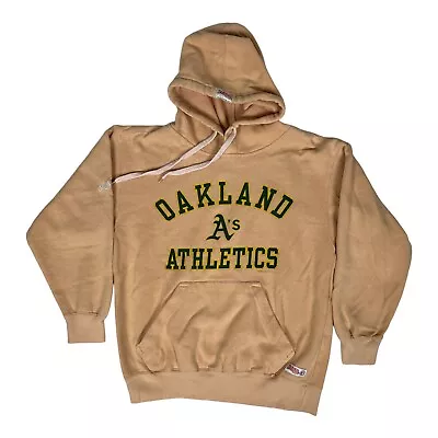 Oakland Athletics Hoodie Sweatshirt Size Youth Kids Small Beige Tan By Stitches • $15