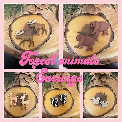 Forest Animals Stud Earrings (5 Animals To Choose From) • $5.50