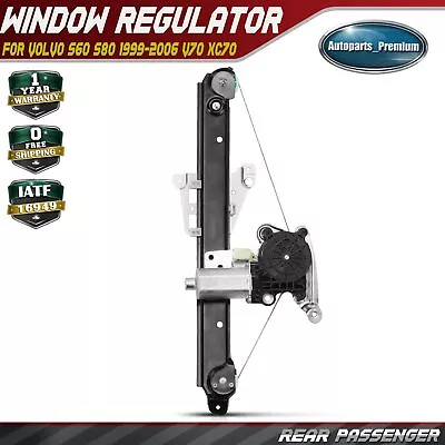 Rear Passenger Power Window Regulator W/ 2-Pin Motor For Volvo S60 S80 V70 XC70 • $43.99