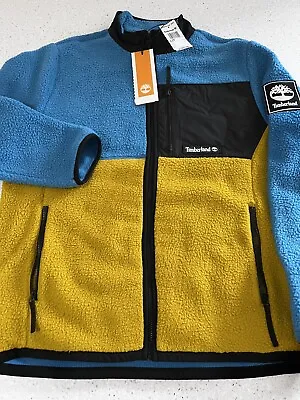 Men’s  Large Timberland Outdoor Archive High Pile Sherpa Fleece Jacket NWT $128 • $59.95