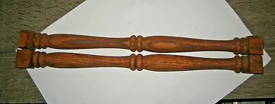 (1) Stained Square End Wood Spindle   12 1/2   Long   7/8  Widest Center • $4.99