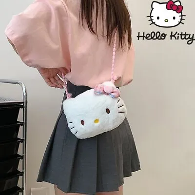 Cute Sanrioed Hello Kitty Plush Shoulder Bag Star Kirby Crossbody Bag Gift • $27.49